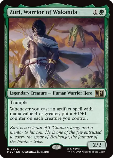 Zuri, Warrior of Wakanda, Marvel Super Heroes Commander — Magic: The Gathering card