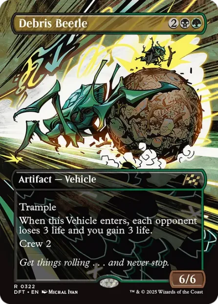 Debris Beetle, Aetherdrift, foil — Magic: The Gathering card