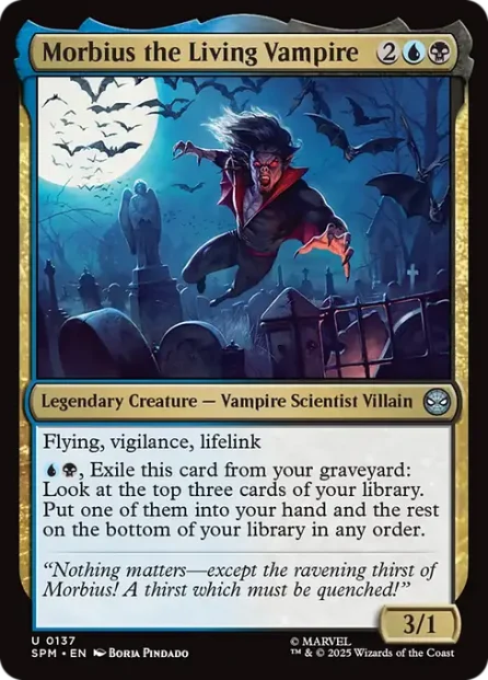 Morbius the Living Vampire, Marvel's Spider-Man — Magic: The Gathering card