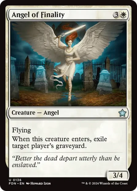 Angel of Finality, Foundations — Magic: The Gathering card