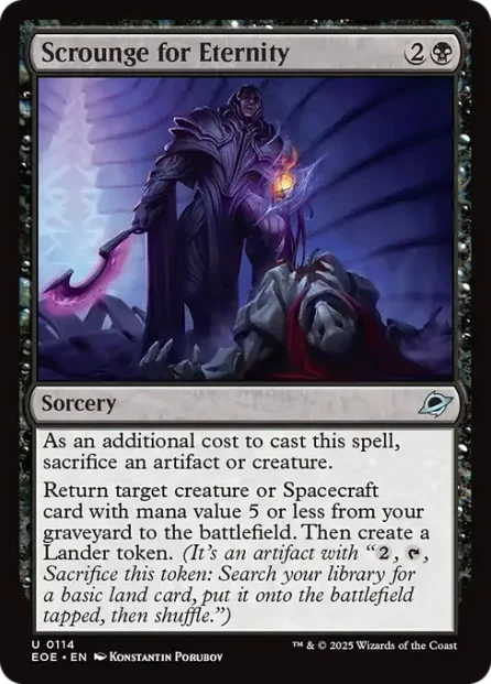 Scrounge for Eternity, Edge of Eternities — Magic: The Gathering card