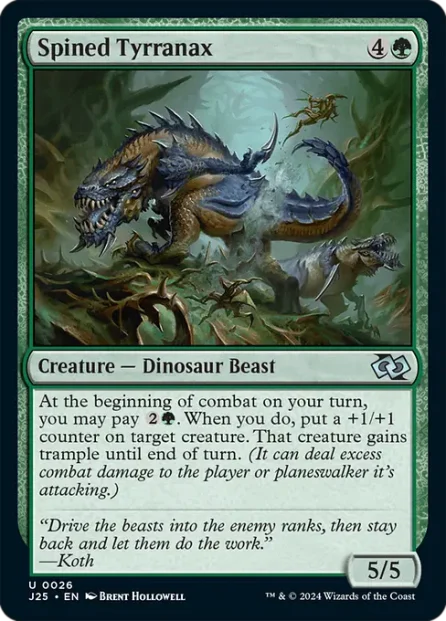 Spined Tyrranax, Foundations Jumpstart — Magic: The Gathering card
