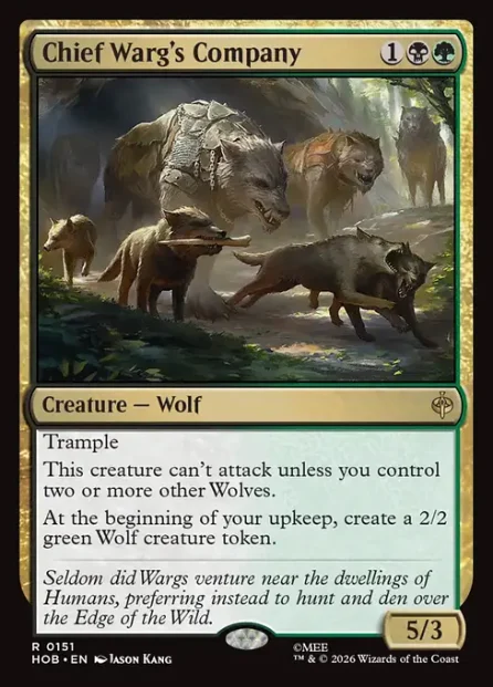 Chief Warg's Company, The Hobbit — Magic: The Gathering card