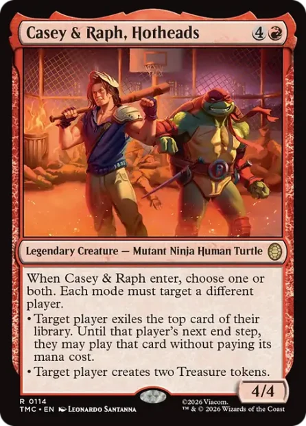 Casey & Raph, Hotheads, Teenage Mutant Ninja Turtles Eternal — Magic: The Gathering card