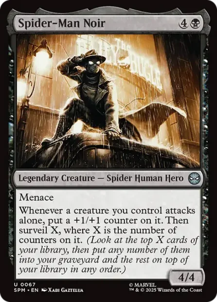 Spider-Man Noir, Marvel's Spider-Man — Magic: The Gathering card