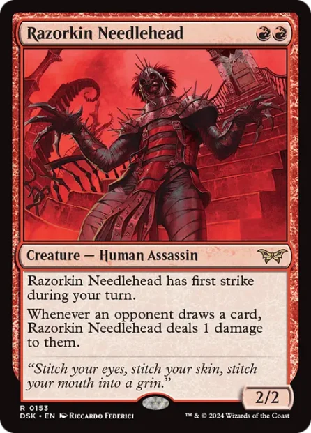 Razorkin Needlehead, Duskmourn: House of Horror — Magic: The Gathering card