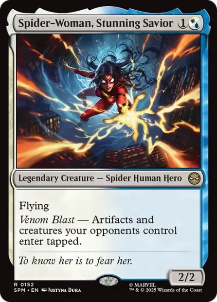 Spider-Woman, Stunning Savior, Marvel's Spider-Man — Magic: The Gathering card