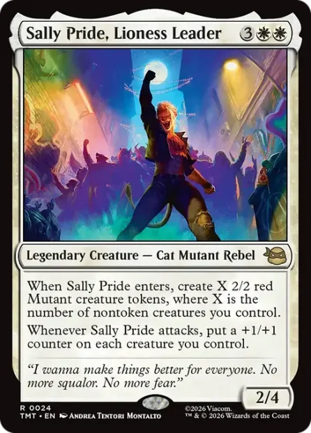 Sally Pride, Lioness Leader, Teenage Mutant Ninja Turtles — Magic: The Gathering card
