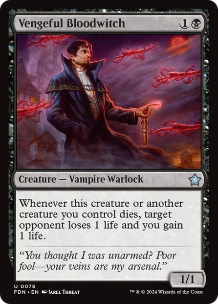 Vengeful Bloodwitch, Foundations — Magic: The Gathering card