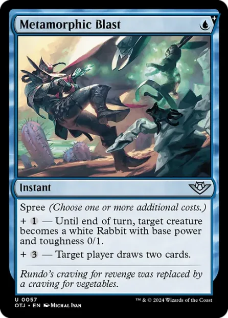 Metamorphic Blast, Outlaws of Thunder Junction — Magic: The Gathering card