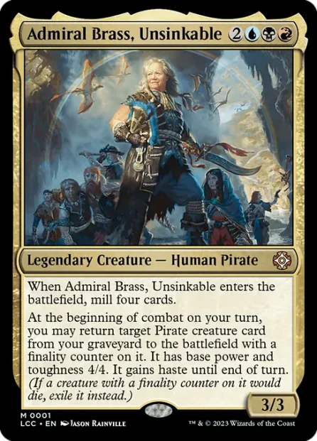 Admiral Brass, Unsinkable, The Lost Caverns of Ixalan Commander — Magic: The Gathering card