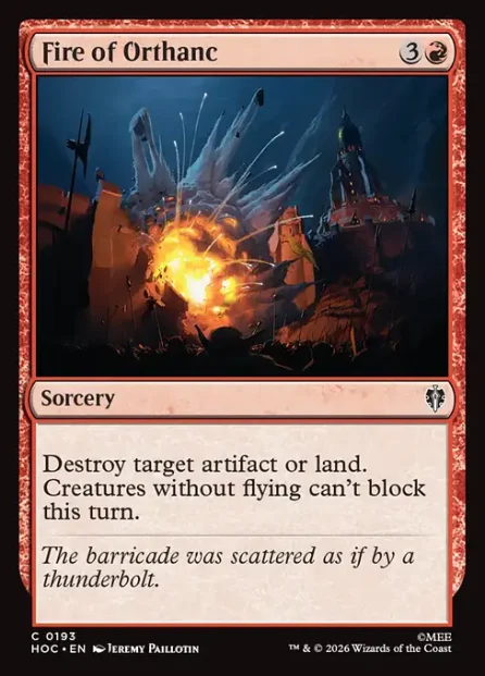 Fire of Orthanc, The Hobbit Eternal — Magic: The Gathering card