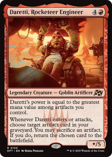 Daretti, Rocketeer Engineer, Aetherdrift — Magic: The Gathering card