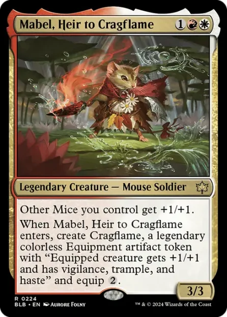 Mabel, Heir to Cragflame, Bloomburrow — Magic: The Gathering card