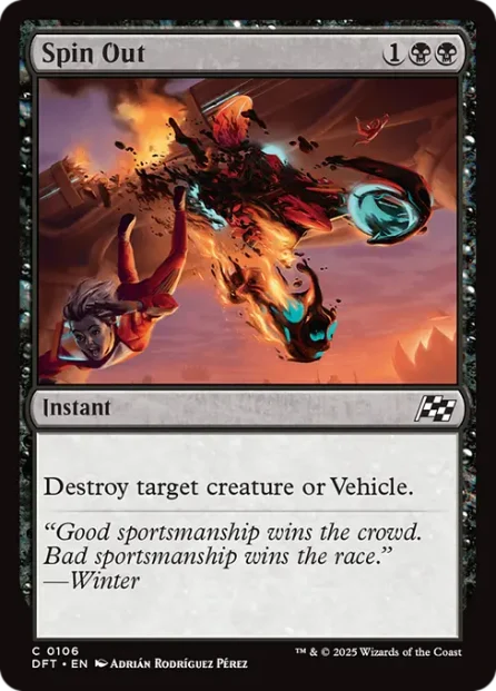 Spin Out, Aetherdrift — Magic: The Gathering card