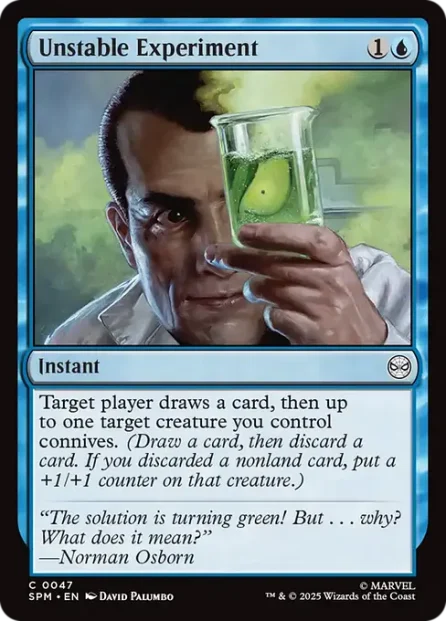 Unstable Experiment, Marvel's Spider-Man — Magic: The Gathering card