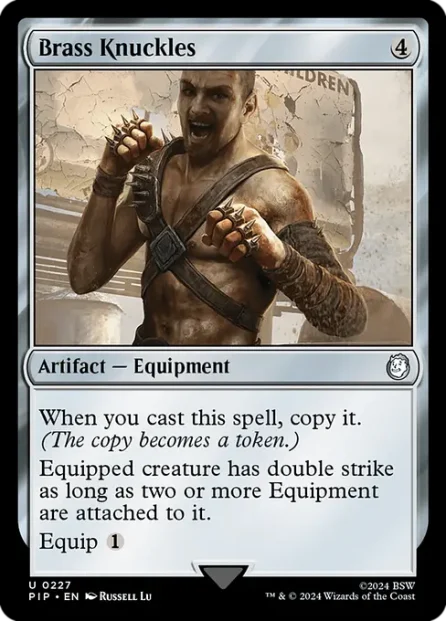 Brass Knuckles, Fallout — Magic: The Gathering card