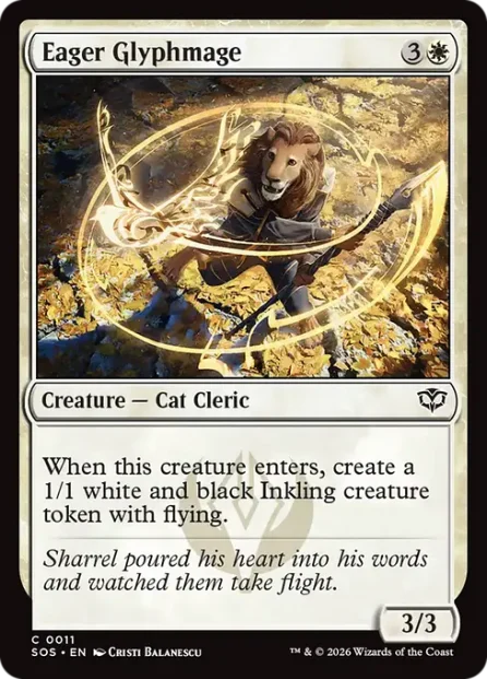 Eager Glyphmage, Secrets of Strixhaven — Magic: The Gathering card