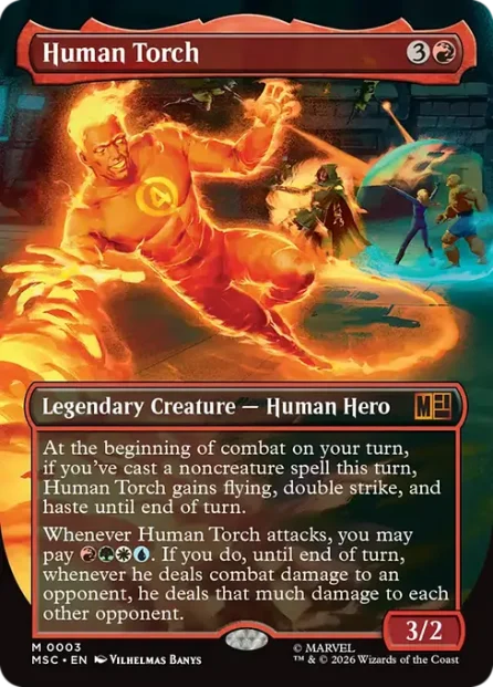 Human Torch, Marvel Super Heroes Commander — Magic: The Gathering card