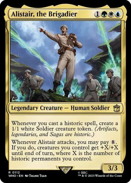 Alistair, the Brigadier, Doctor Who — Magic: The Gathering card