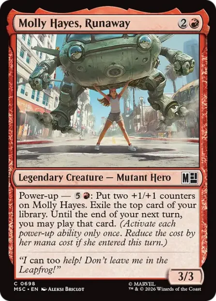 Molly Hayes, Runaway, Marvel Super Heroes Commander — Magic: The Gathering card