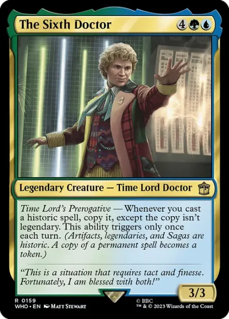 The Sixth Doctor, Doctor Who — Magic: The Gathering card