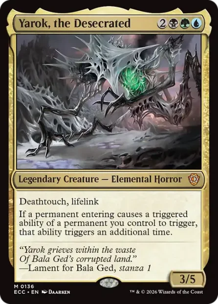 Yarok, the Desecrated, Lorwyn Eclipsed Commander — Magic: The Gathering card