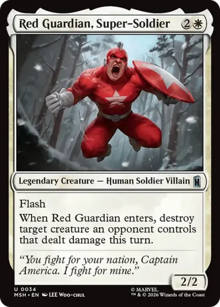 Red Guardian, Super-Soldier, Marvel Super Heroes — Magic: The Gathering card