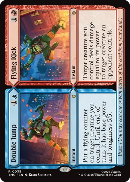 Double Jump // Flying Kick, Teenage Mutant Ninja Turtles Eternal — Magic: The Gathering card