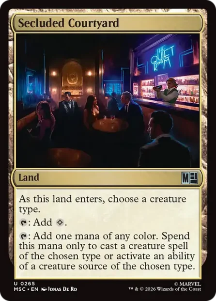 Secluded Courtyard, Marvel Super Heroes Commander — Magic: The Gathering card