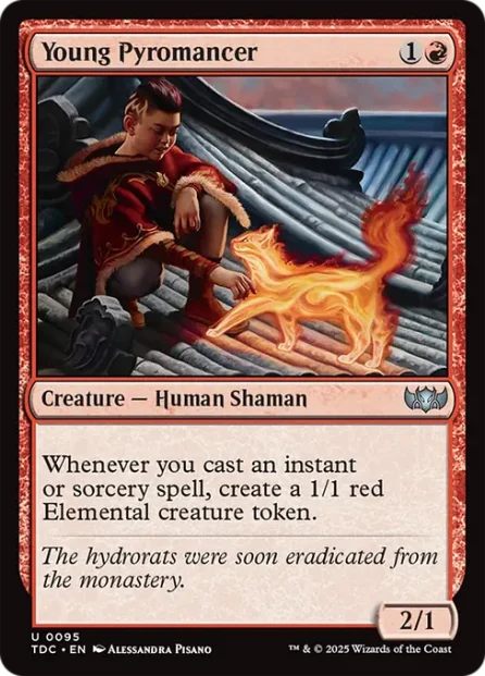 Young Pyromancer, Tarkir: Dragonstorm Commander — Magic: The Gathering card