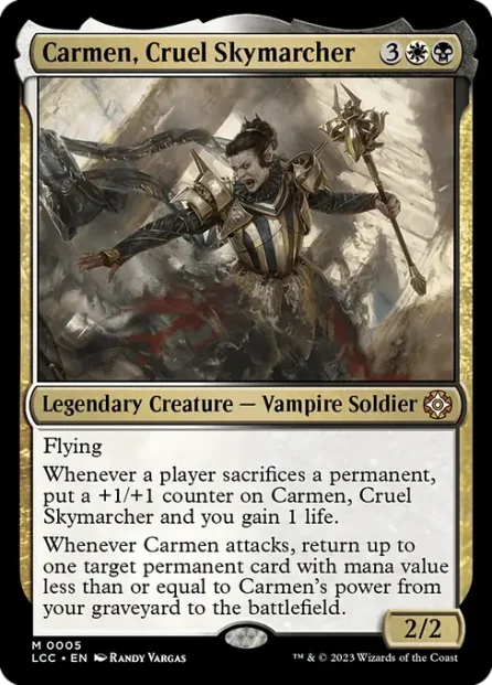 Carmen, Cruel Skymarcher, The Lost Caverns of Ixalan Commander — Magic: The Gathering card