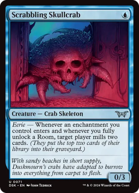 Scrabbling Skullcrab, Duskmourn: House of Horror — Magic: The Gathering card