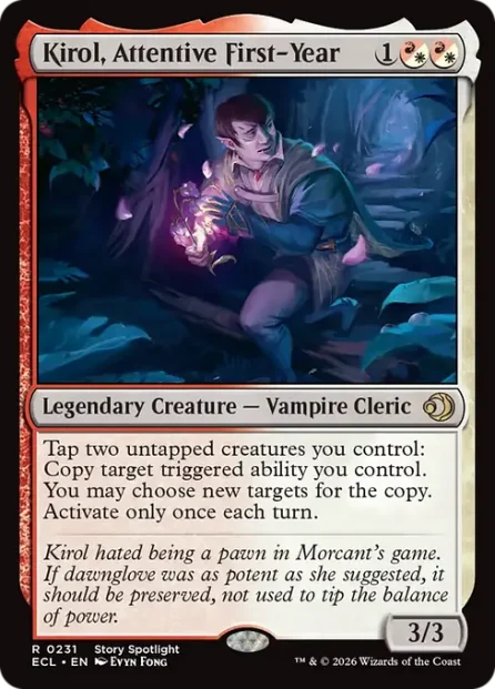 Kirol, Attentive First-Year, Lorwyn Eclipsed — Magic: The Gathering card