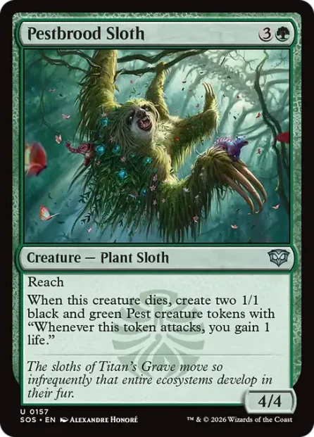Pestbrood Sloth, Secrets of Strixhaven — Magic: The Gathering card
