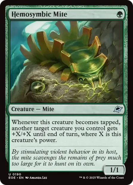 Hemosymbic Mite, Edge of Eternities — Magic: The Gathering card