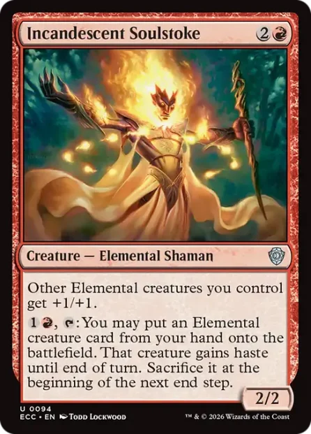 Incandescent Soulstoke, Lorwyn Eclipsed Commander — Magic: The Gathering card