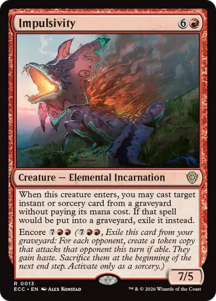 Impulsivity, Lorwyn Eclipsed Commander — Magic: The Gathering card