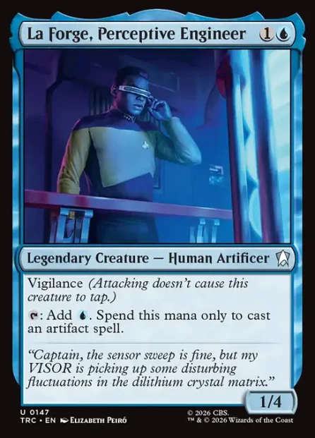 La Forge, Perceptive Engineer, Star Trek Commander — Magic: The Gathering card