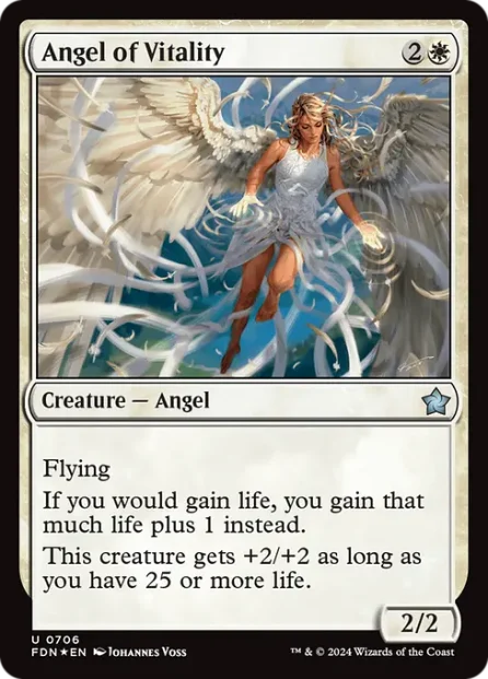 Angel of Vitality, Foundations, foil — Magic: The Gathering card