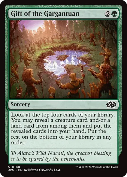 Gift of the Gargantuan, Foundations Jumpstart — Magic: The Gathering card