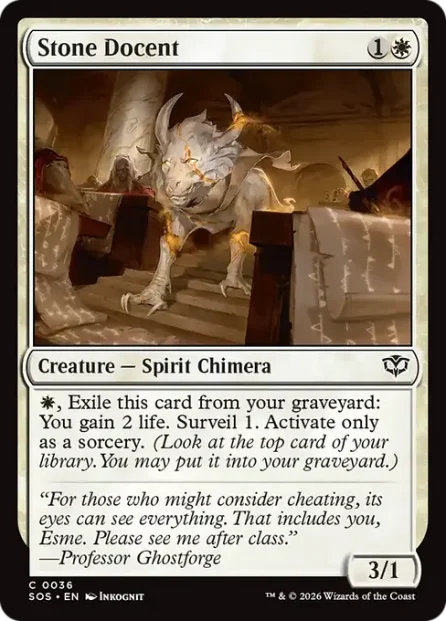 Stone Docent, Secrets of Strixhaven — Magic: The Gathering card