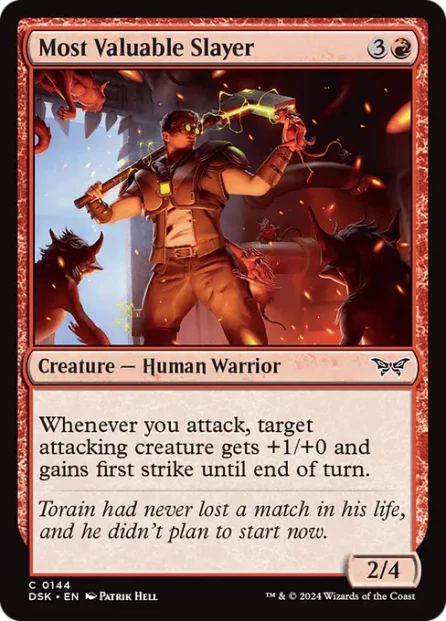 Most Valuable Slayer, Duskmourn: House of Horror — Magic: The Gathering card