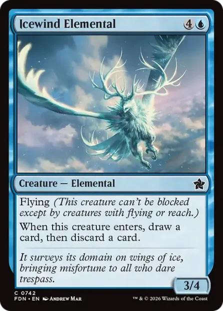 Icewind Elemental, Foundations — Magic: The Gathering card