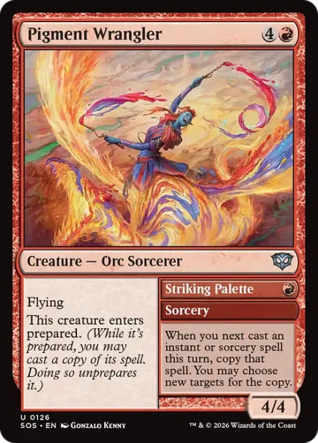Pigment Wrangler // Striking Palette, Secrets of Strixhaven — Magic: The Gathering card