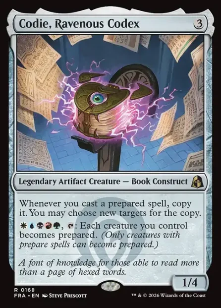 Codie, Ravenous Codex, Reality Fracture — Magic: The Gathering card