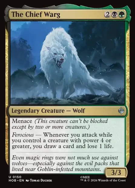 The Chief Warg, The Hobbit — Magic: The Gathering card