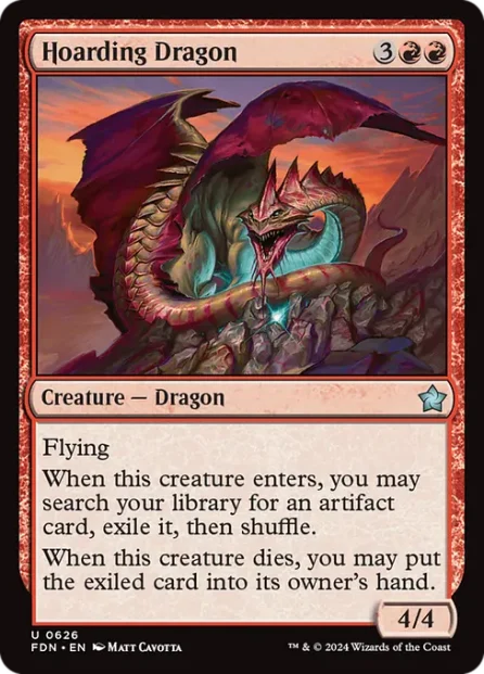 Hoarding Dragon, Foundations — Magic: The Gathering card