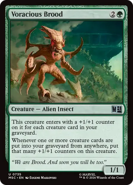 Voracious Brood, Marvel Super Heroes Commander — Magic: The Gathering card