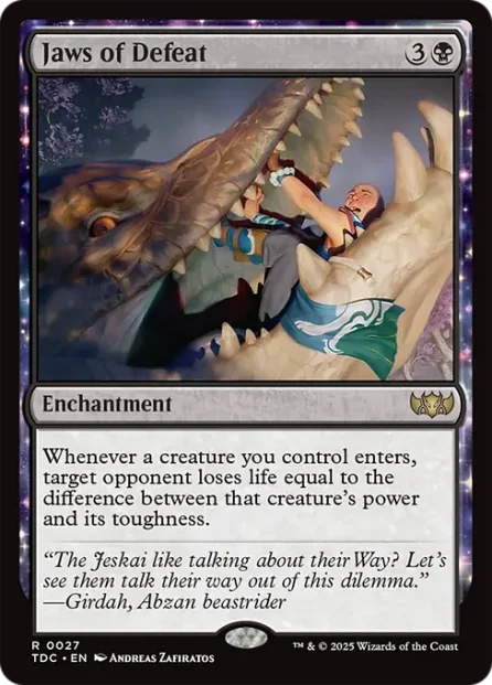 Jaws of Defeat, Tarkir: Dragonstorm Commander — Magic: The Gathering card